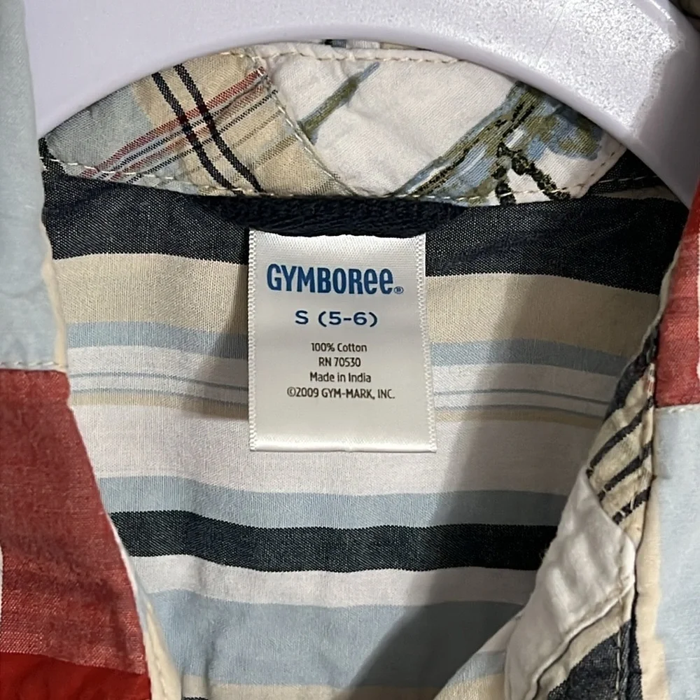 Quilted Gymboree Boys Size Small 5/6 Button Down